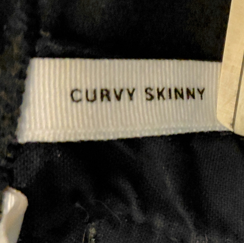 Black Corduroy Size 12 Curvy Skinny Inseam 27" Made and Loved Loft - Picture 8 of 10